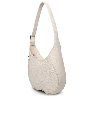Shop Burberry Small 'chess' Ivory Leather Bag In Avorio