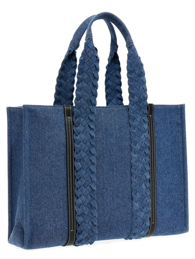 Shop Chloé 'woody' Large Shopping Bag In Blue
