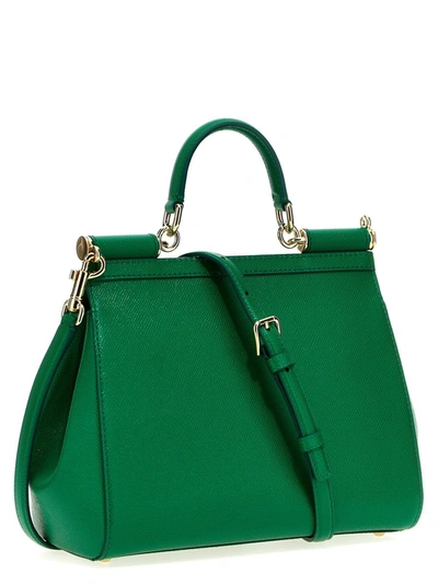 Shop Dolce & Gabbana 'sicily' Large Handbag In Green