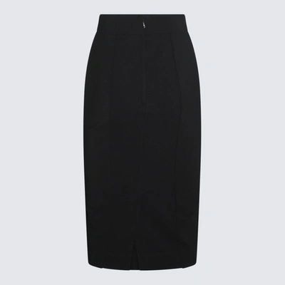 Shop Dolce & Gabbana Black Midi Skirt