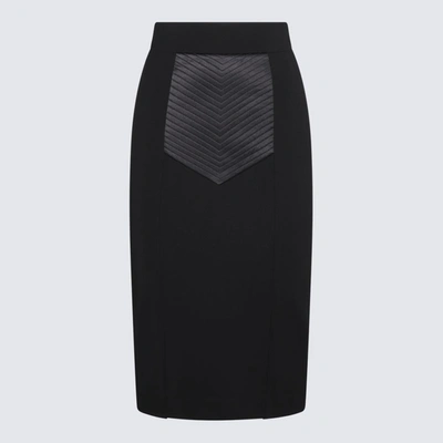Shop Dolce & Gabbana Black Midi Skirt