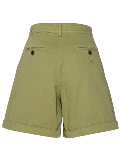 Etro Cotton Shorts In Green