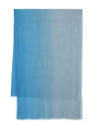 Shop Faliero Sarti Ginevra Modal And Silk Blend Stole In Blue