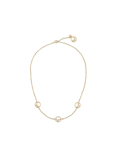 Shop Fendi F Is  Necklace In Golden