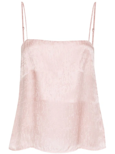Shop Forte Forte Forte_forte Micro Damier Strappy Top In Pink