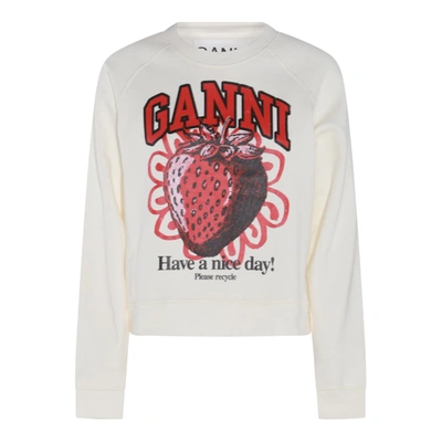 Shop Ganni Sweaters In Vanilla Ice