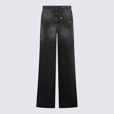 Shop Givenchy Black Denim Wide Leg Jeans