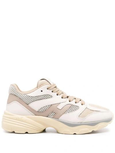 Shop Hogan H665 Sneakers In Beige