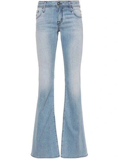 Shop Jacob Cohen Viv Low Bootcut Jeans In Blue