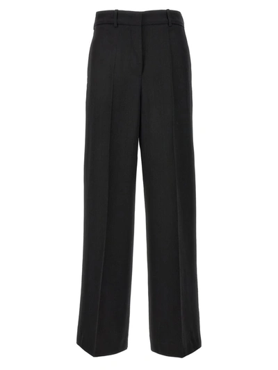 Jil Sander Elasticated-waist Wide-leg Trousers In Black