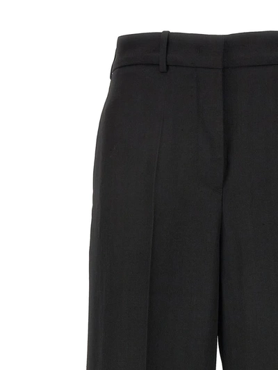 Jil Sander Elasticated-waist Wide-leg Trousers In Black