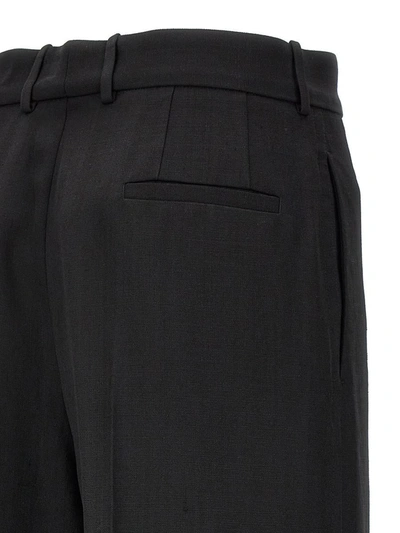 Jil Sander Elasticated-waist Wide-leg Trousers In Black