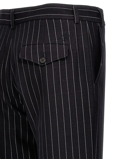 Shop Off-white '23 Pinstripes' Trousers In Blue