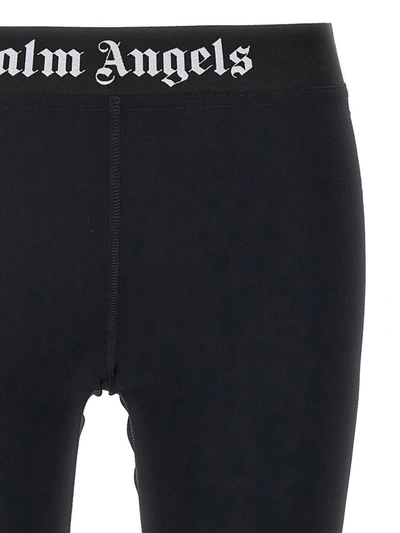 Shop Palm Angels 'logo Sport' Leggings In White/black
