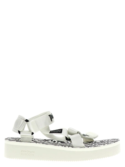 Shop Palm Angels X Suicoke 'depa' Sandals In White/black