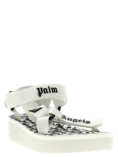Palm Angels White Suicoke Edition Depa Sandals In White/black