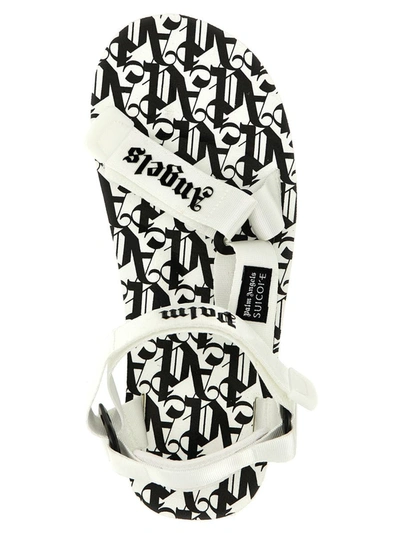 Palm Angels White Suicoke Edition Depa Sandals In White/black