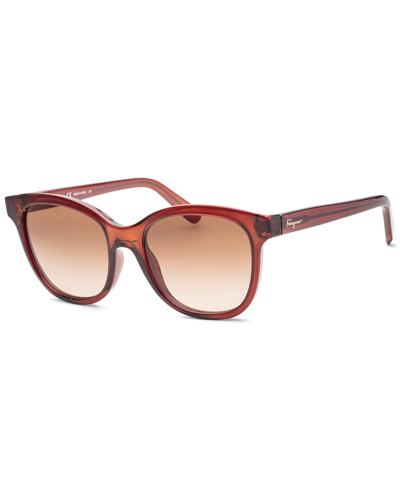 Shop Ferragamo Women's Sf834s 55mm Sunglasses In Brown