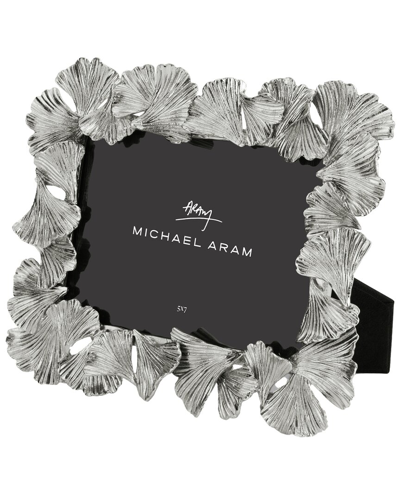Shop Michael Aram Ginkgo Frame 5x7 In Silver