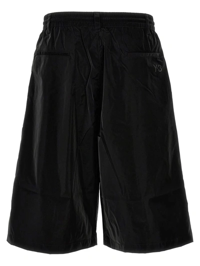Shop Y-3 Bermuda Shorts With Side Bands In Black