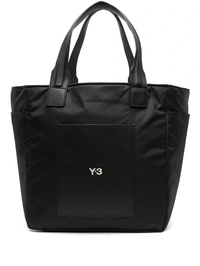 Shop Y-3 Adidas Logo Tote Bag In Black
