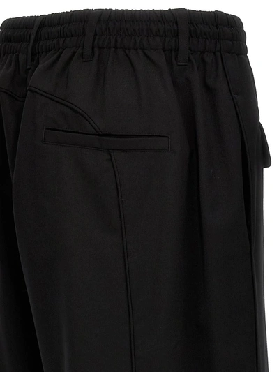 Shop Y-3 Adidas Wide Leg Trousers In Black