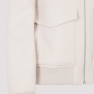 Shop Yves Salomon Blended Cashmere Double Faced Jacket In Nude & Neutrals
