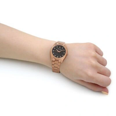 Pre-owned Bulova Rose Gold Womens Analogue Watch Surveyor 97p156