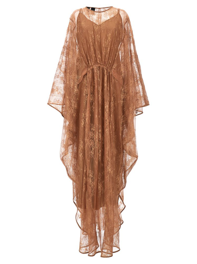 Shop Pinko Lace Detailed Maxi Dress