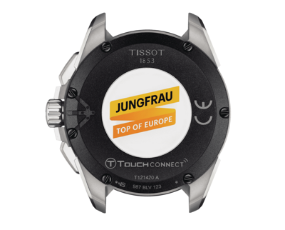 Pre-owned Tissot T-touch Connect Solar Jungfraubahn Black Dial Men's Watch T1214204705105