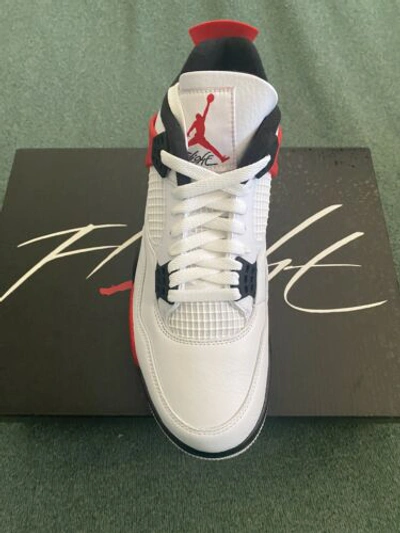 Pre-owned Jordan Size 12 -  4 Retro Mid Red Cement In White