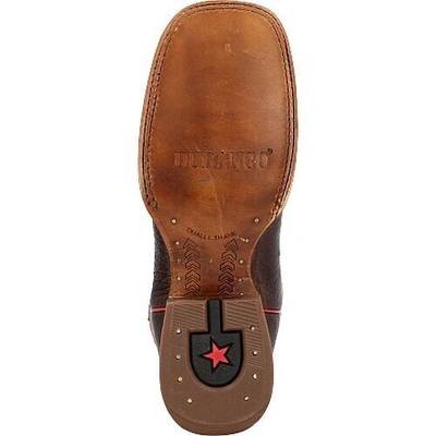 Pre-owned Durango Men's Prca Collection Shrunken Bullhide Western Boot In Brown