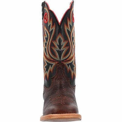 Pre-owned Durango Men's Prca Collection Shrunken Bullhide Western Boot In Brown
