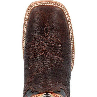 Pre-owned Durango Men's Prca Collection Shrunken Bullhide Western Boot In Brown