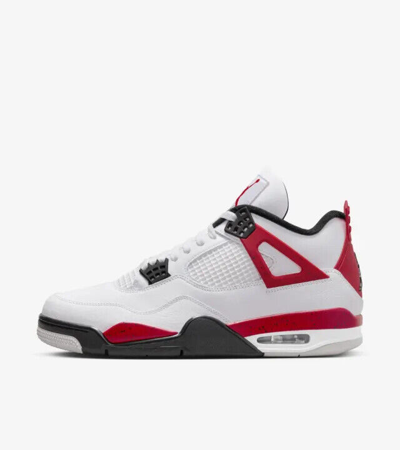 Pre-owned Jordan 4 Retro Red Cement Mens Size 10.5 - 12 Ships Fast In White