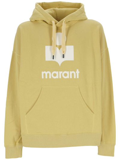 Shop Isabel Marant Miley Drawstring Hoodie In Yellow
