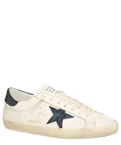 Pre-owned Golden Goose Sneakers Men Super-star Gmf00101.f004164.15430 Beige - Night Blue In White