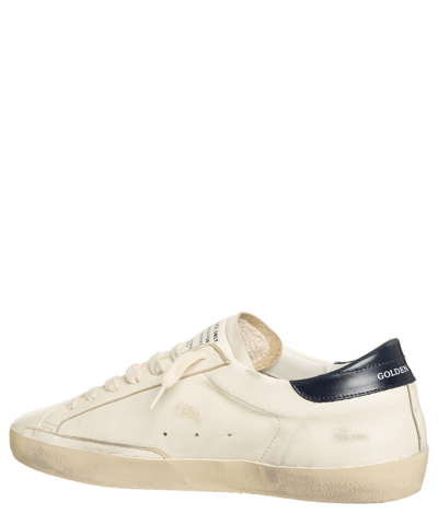 Pre-owned Golden Goose Sneakers Men Super-star Gmf00101.f004164.15430 Beige - Night Blue In White