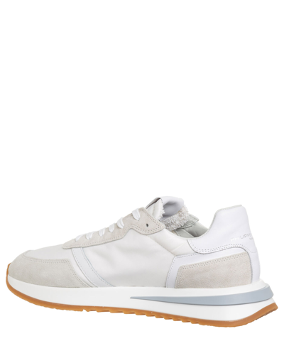 Pre-owned Philippe Model Sneakers Men Tropez 2.1 Tylu-w001 Blanc Logo Detail Suede Shoes In White