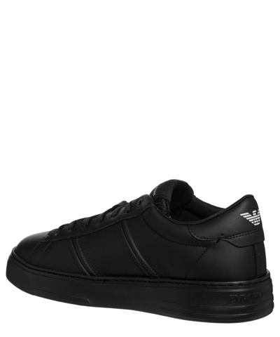 Pre-owned Emporio Armani Sneakers Men X4x570xn840k001 Black Leather Logo Detail Shoes