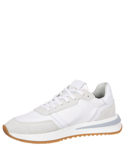 Pre-owned Philippe Model Sneakers Women Tropez 2.1 Tyld-w001 Blanc Logo Detail Suede In White