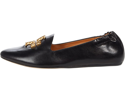 Pre-owned Tory Burch Eleanor Leather Loafer Black Us 7 7.5 8 8.5 9 9.5 10 Authentic