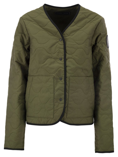 Shop Canada Goose Annex Logo Patch Reversible Jacket In Green
