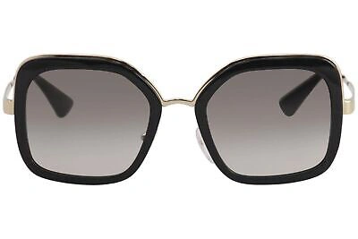 Pre-owned Prada Sunglasses Pr57us 1ab0a7 54mm Black / Grey Gradient Lens In Gray