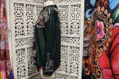 Pre-owned Johnny Was Tandit Blouse In Multicolor