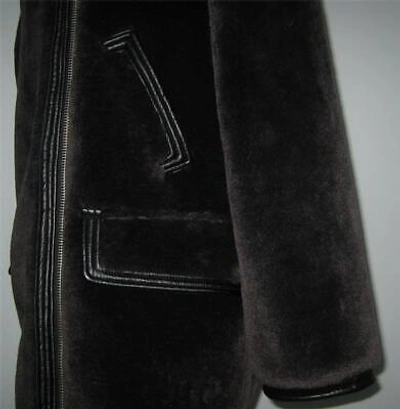 Pre-owned Just Cavalli Men's Faux Fur Shearling Jacket Coat 44 / L Gray Msrp$680