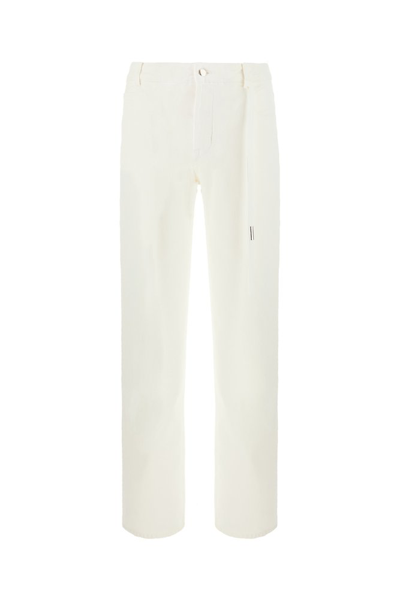 Shop Ann Demeulemeester Straight Leg Jeans In White