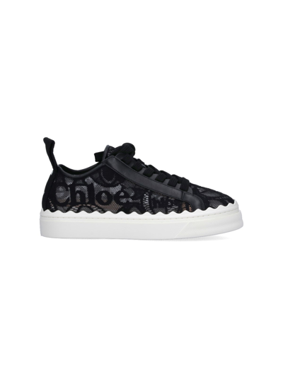 Shop Chloé 'lauren' Sneakers In Black  