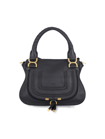 Shop Chloé 'marcie' Small Hand Bag In Black  