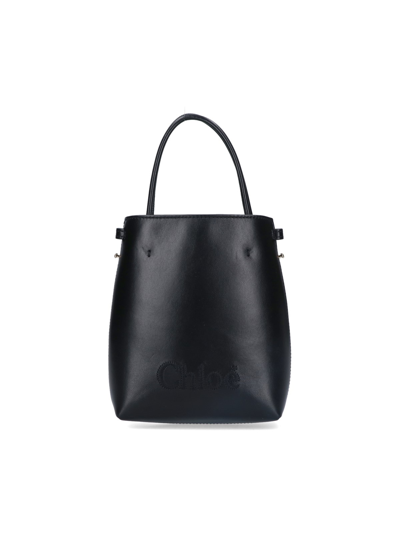 Shop Chloé ‘sense' Micro Bag In Black  